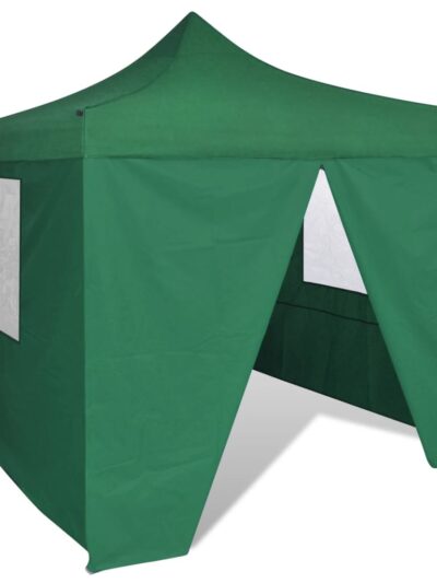 41468 Green Foldable Tent 3 x 3 m with 4 Walls - Foisoare,Corturi si pavilioane de gradina - Decoo