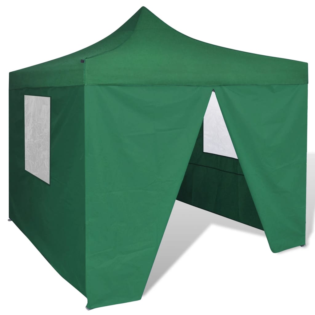 41468 Green Foldable Tent 3 x 3 m with 4 Walls - Foisoare,Corturi si pavilioane de gradina - Decoo