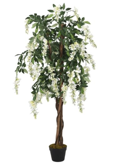 Arbore artificial wisteria 560 frunze 80 cm verde și alb - Casa - Decoo