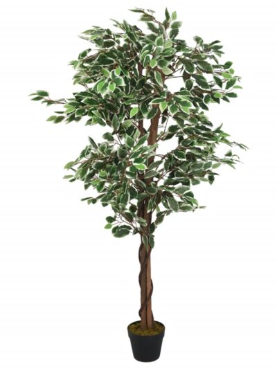 Arbore ficus artificial 378 de frunze 80 cm verde - Casa - Decoo