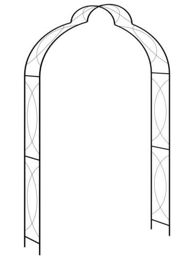 Arcadă de grădină, negru, 150 x 34 x 240 cm, fier - Arcade gradina, spaliere si pergole - Decoo