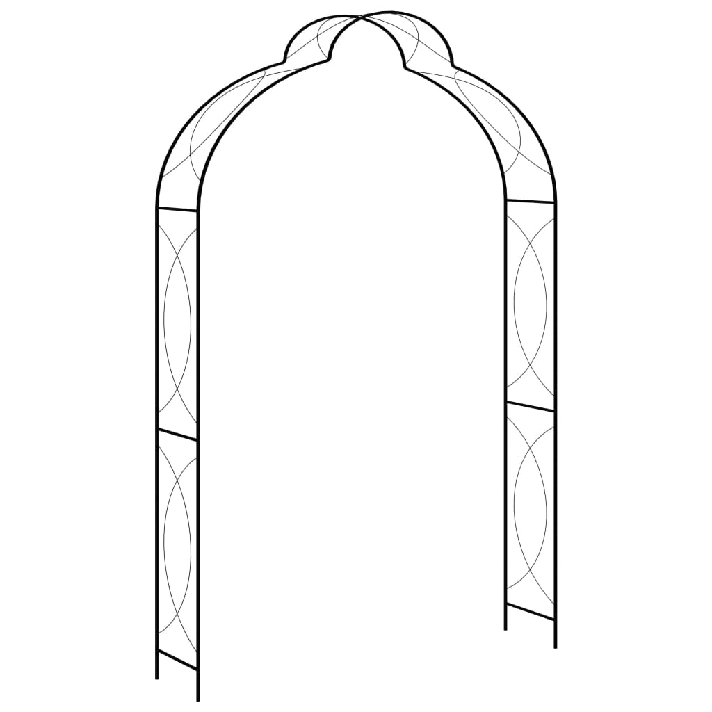 Arcadă de grădină, negru, 150 x 34 x 240 cm, fier - Arcade gradina, spaliere si pergole - Decoo