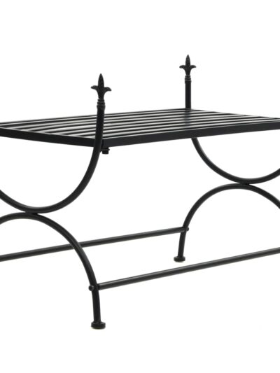 Bancă în stil vintage, negru, metal, 83x42x55 cm - Banci de bucatarie - Decoo