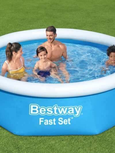 Bestway Piscină gonflabilă Fast Set, 244x66 cm, rotundă, 57265 - Gradina - Decoo