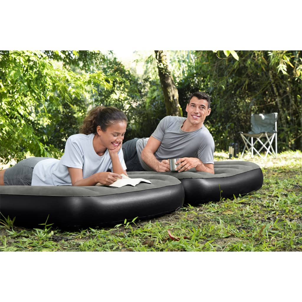 Bestway Saltea gonflabilă 3 în 1, negru și gri, 188x99x25 cm - Paturi si Saltele pentru camping - Decoo