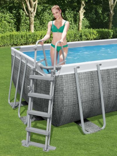 Bestway Scară de siguranță piscină cu 4 trepte Flowclear, 122 cm - Gradina - Decoo