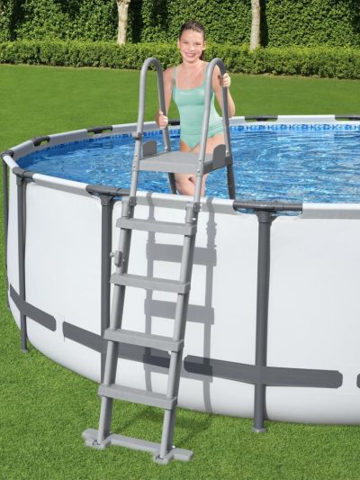 Bestway Scară de siguranță piscină cu 4 trepte Flowclear, 132 cm - Gradina - Decoo