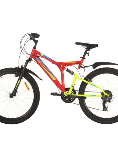 Bicicletă montană cu 21 viteze, roată 26 inci, roșu, 49 cm - Biciclete - Decoo