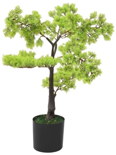 Bonsai chiparos artificial cu ghiveci, verde, 60 cm - Casa - Decoo