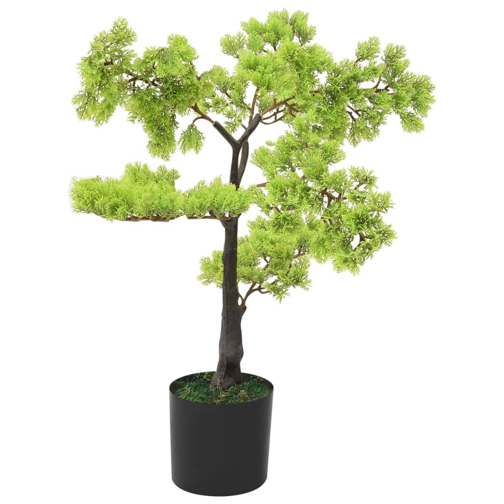 Bonsai chiparos artificial cu ghiveci, verde, 60 cm - Casa - Decoo