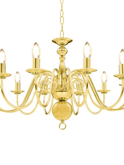 Candelabru, auriu, 12 becuri E14 - Accesorii corpuri de iluminat - Decoo