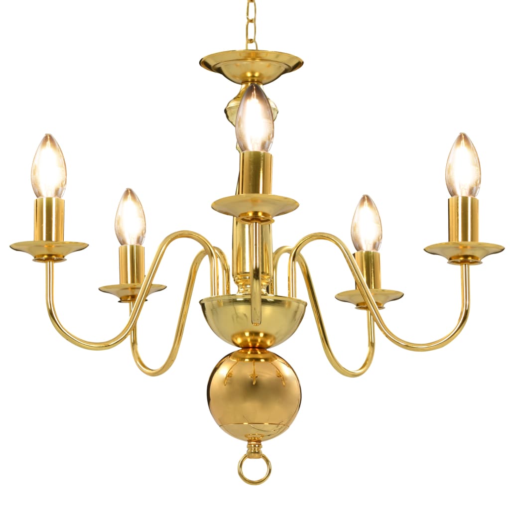 Candelabru, auriu, 5 becuri E14 - Accesorii corpuri de iluminat - Decoo