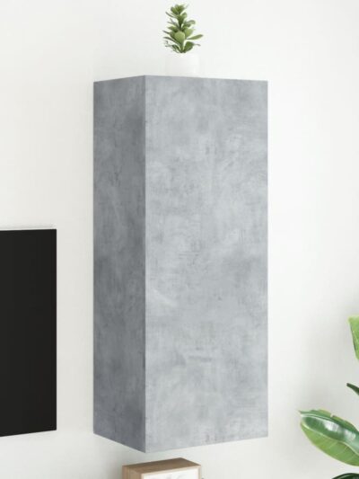 Comodă TV de perete, gri beton, 40,5x30x102 cm, lemn prelucrat - Casa - Decoo