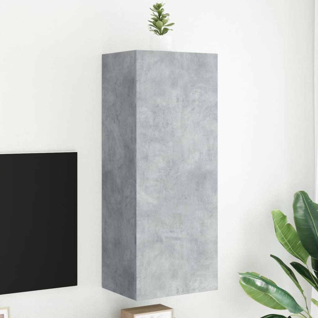 Comodă TV de perete, gri beton, 40,5x30x102 cm, lemn prelucrat - Casa - Decoo