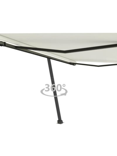 Copertină autonomă retractabilă automat, crem, 400x350 cm - Copertine automate - Decoo