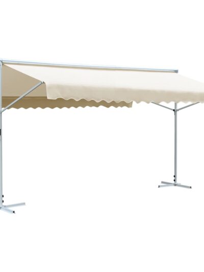 Copertină cu structură independentă, crem, 600 x 300 cm - Copertine laterale retractabile - Decoo