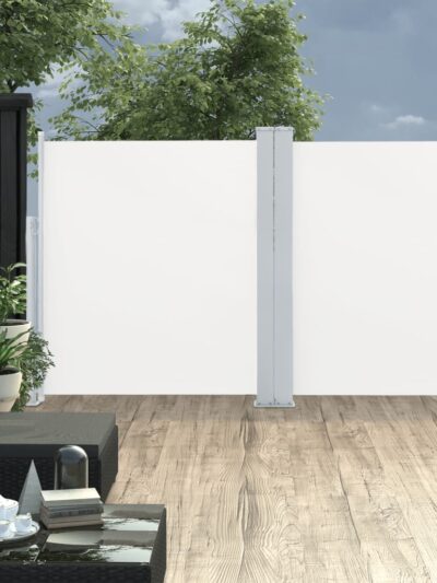 Copertină laterală dublă retractabilă, crem, 170 x 600 cm - Copertine laterale retractabile - Decoo