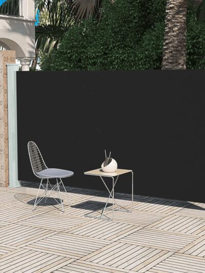 Copertină laterală pentru terasă/curte, negru, 160x300 cm - Copertine laterale retractabile - Decoo