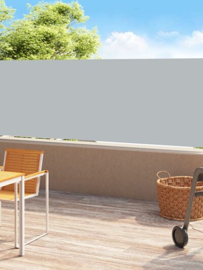 Copertină laterală retractabilă de terasă, gri, 180x500 cm - Copertine laterale retractabile - Decoo