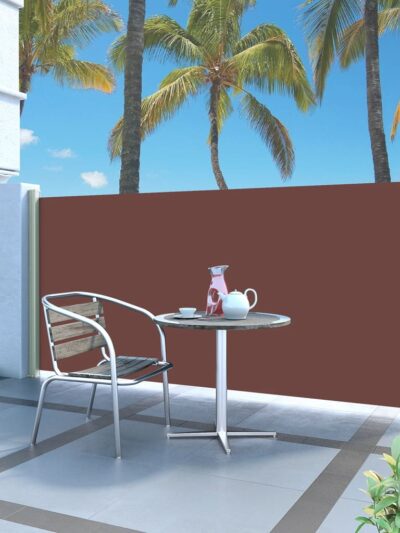 Copertină laterală retractabilă de terasă, maro, 140x300 cm - Copertine laterale retractabile - Decoo