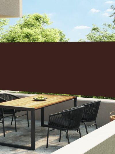 Copertină laterală retractabilă de terasă, maro, 600 x 160 cm - Copertine laterale retractabile - Decoo