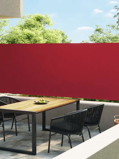 Copertină laterală retractabilă de terasă, roșu, 600 x 160 cm - Copertine laterale retractabile - Decoo