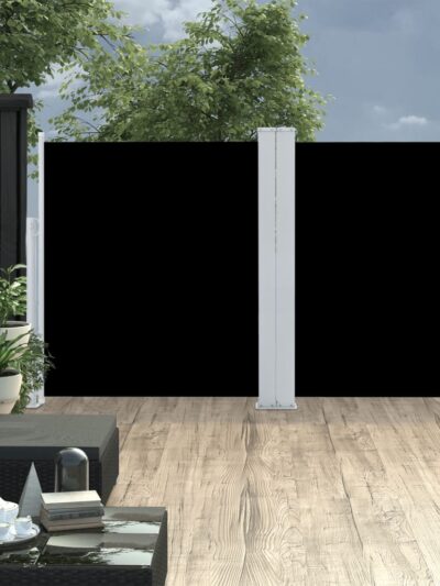 Copertină laterală retractabilă, negru, 140x600 cm - Copertine laterale retractabile - Decoo