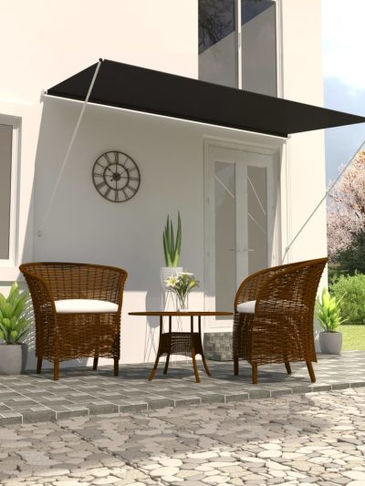 Copertină retractabilă, antracit, 350 x 150 cm - Copertine retractabile - Decoo