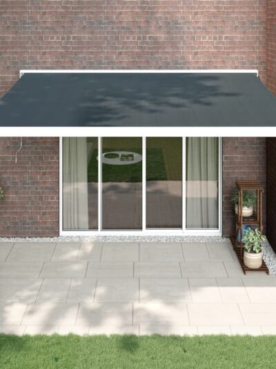 Copertină retractabilă, antracit, 4,5x3 m, textil și aluminiu - Copertine retractabile - Decoo