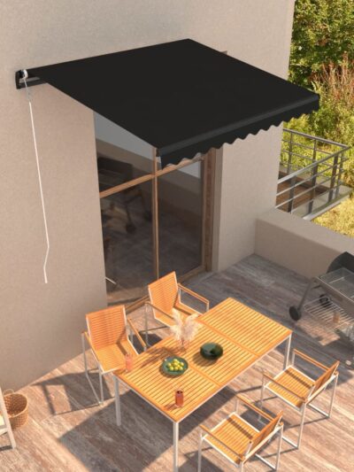 Copertină retractabilă automat, antracit, 300 x 250 cm - Copertine retractabile automate - Decoo