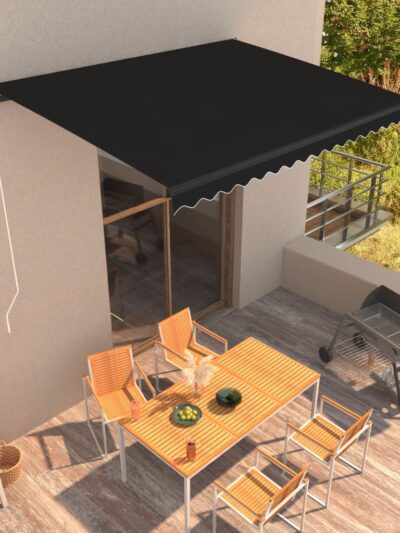 Copertină retractabilă automat, antracit, 450 x 300 cm - Copertine retractabile automate - Decoo