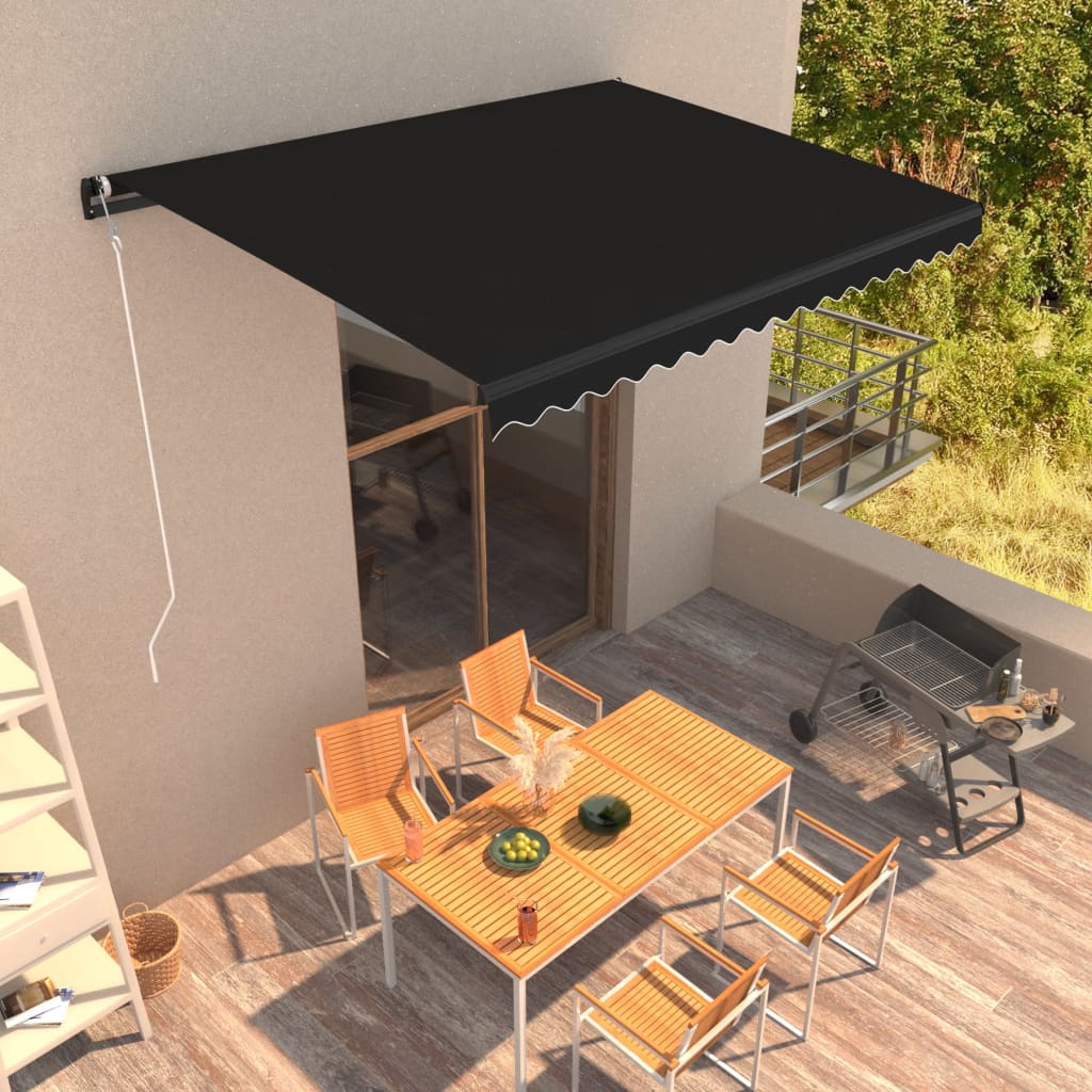 Copertină retractabilă automat, antracit, 450 x 300 cm - Copertine retractabile automate - Decoo