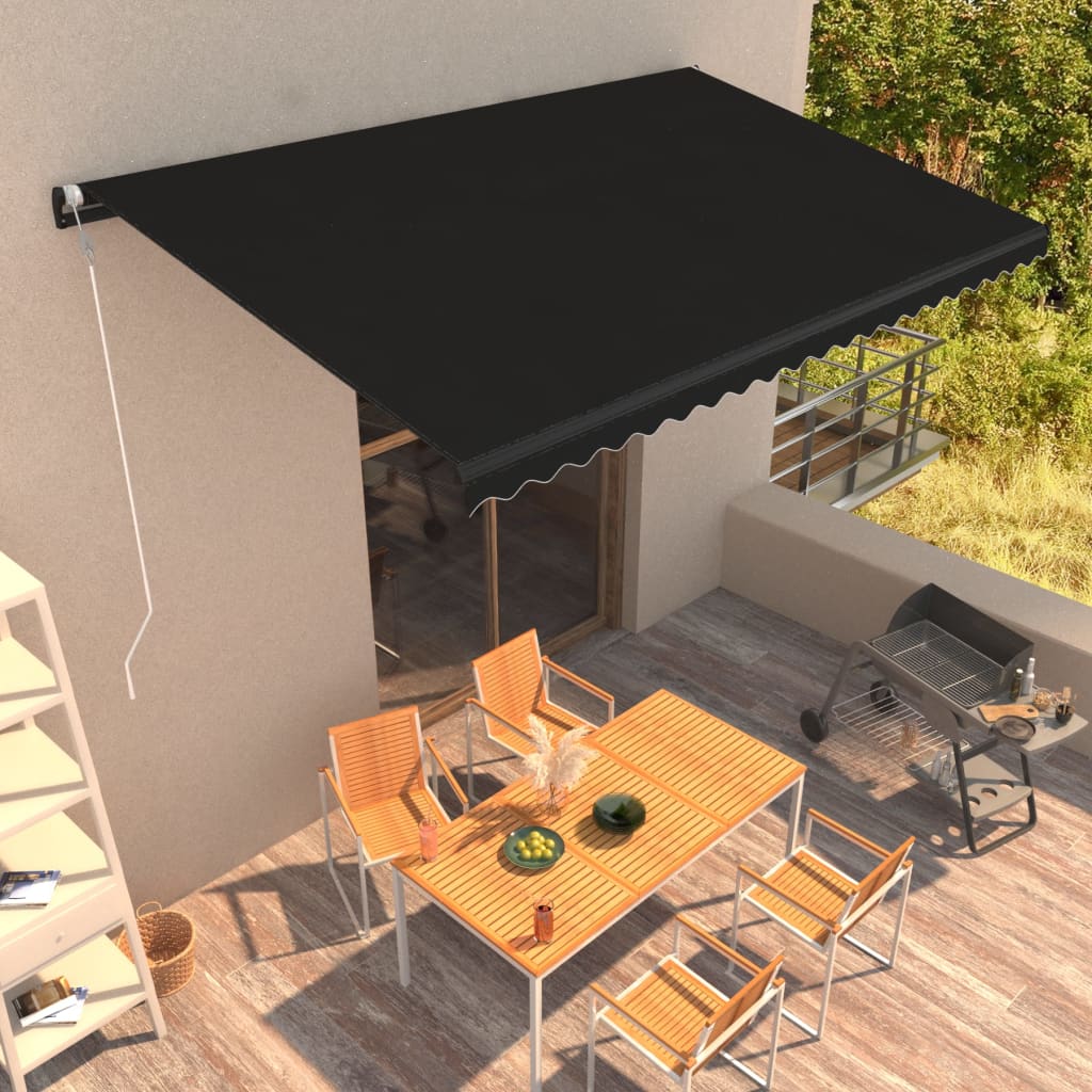 Copertină retractabilă automat, antracit, 600 x 300 cm - Copertine retractabile automate - Decoo