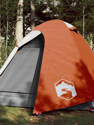 Cort camping 2 persoane gri/portocaliu 254x135x112cm tafta 185T - Corturi si Accesorii cort - Decoo