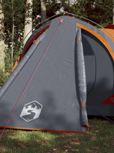 Cort camping 2 persoane gri/portocaliu 320x140x120cm tafta 185T - Corturi si Accesorii cort - Decoo