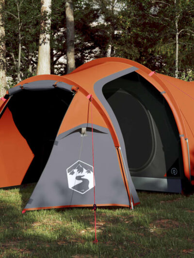 Cort camping 3 persoane gri/portocaliu 370x185x116cm tafta 185T - Corturi si Accesorii cort - Decoo