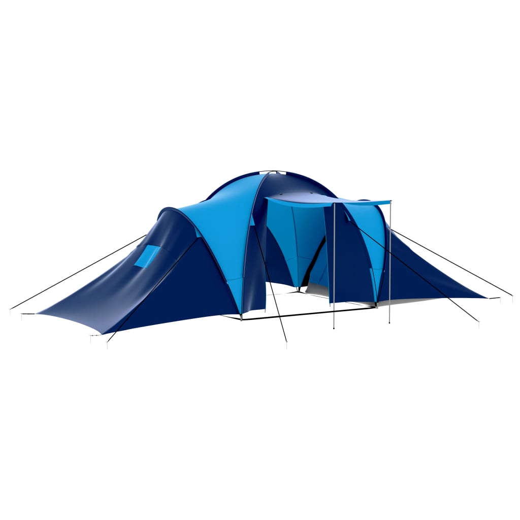 Cort camping textil, 9 persoane, albastru închis și albastru - Corturi si Accesorii cort - Decoo