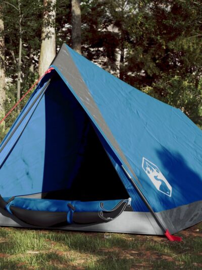 Cort de camping 2 persoane albastru 200x120x88/62 cm tafta 185T - Corturi si Accesorii cort - Decoo