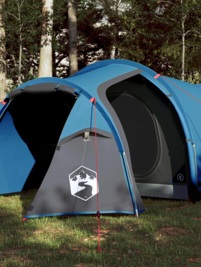 Cort de camping 3 persoane albastru, 370x185x116 cm, tafta 185T - Corturi si Accesorii cort - Decoo