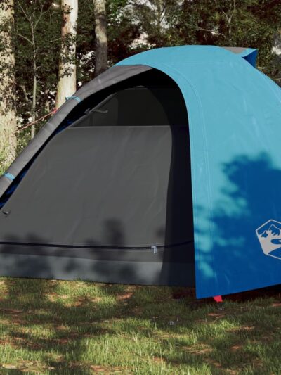 Cort de camping 4 persoane albastru, 267x272x145 cm, tafta 185T - Corturi si Accesorii cort - Decoo