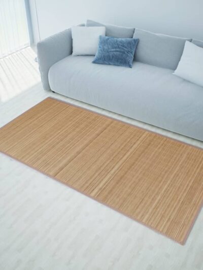 Covor dreptunghiular din bambus natural, 80 x 200 cm - Casa - Decoo