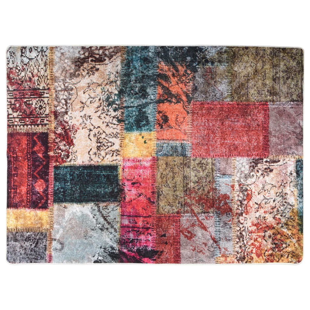 Covor lavabil, mozaic multicolor, 150x230 cm, anti-alunecare - Casa - Decoo