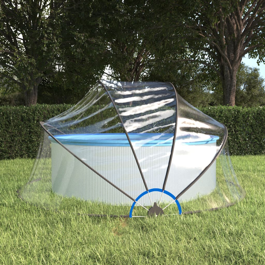 Cupolă pentru piscină, 315x158 cm, PVC, rotund - Gradina - Decoo