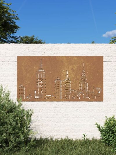 Decor perete de grădină 105x55 cm design orizont oțel Corten - Casa - Decoo