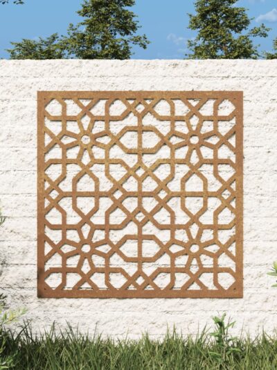 Decor perete de grădină 55x55 cm, design maur, oțel Corten - Casa - Decoo