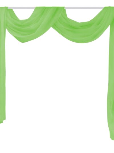 Draperie transparentă din voal 140 x 600 cm, verde - Casa - Decoo