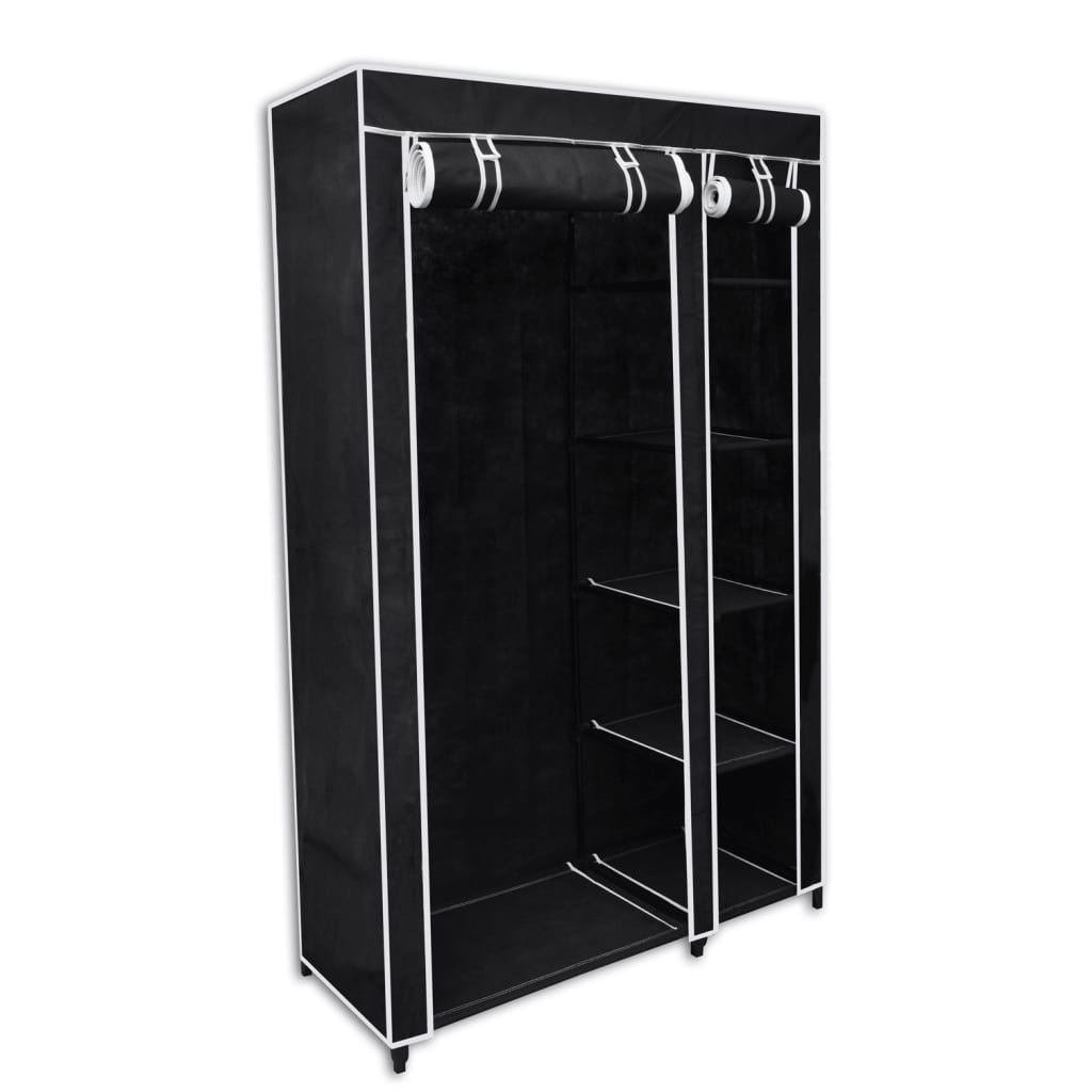 Dulap de haine pliabil, negru, 110 x 45 x 175 cm - Casa - Decoo