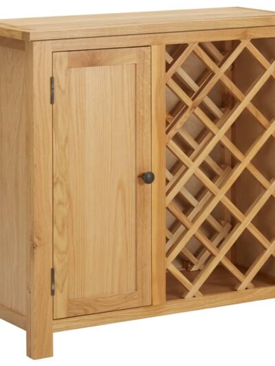 Dulap sticle de vin, 11 sticle, 80x32x80 cm, lemn de stejar - Casa - Decoo