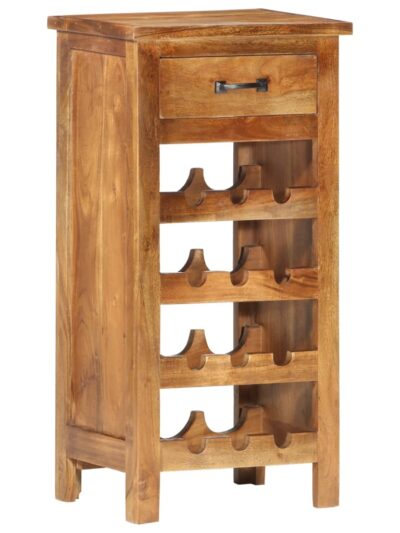 Dulap sticle de vin, 40x30x80 cm, lemn masiv de acacia - Casa - Decoo