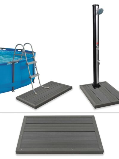 Element de podea pentru duș solar sau scară piscină, WPC - Accesorii SPA si piscine - Decoo